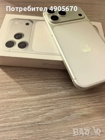 iPhone 17 Pro Max – ЧИСТО НОВ, ползван 1 ден (100% батерия, eSIM) + 5 КЕЙСА ПОДАРЪК, снимка 2 - Apple iPhone - 55989974