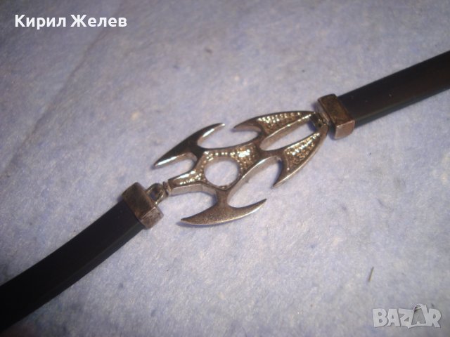 РОКАДЖИЙСКА СРЕБЪРНА МОДНА АРТ ГРИВНА СРЕБРО925 със СИЛИКОНОВА КАИШКА БУТИКОВО БИЖУ 27380, снимка 14 - Гривни - 36828746