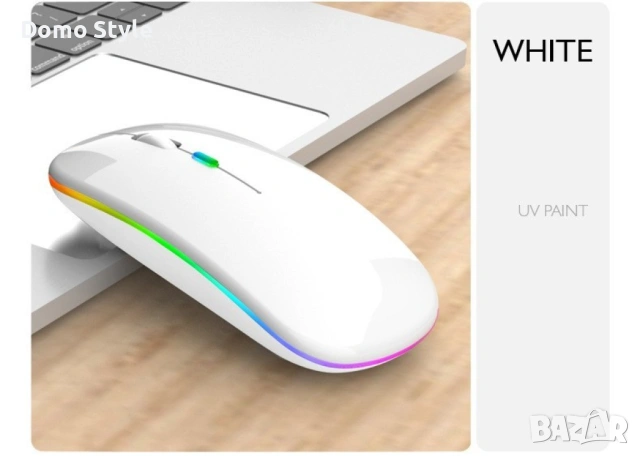 Безжична Bluetooth мишка в няколко цвята MS6 BT+2.4G Цвят: Бял , Черен, Розов!, снимка 2 - Клавиатури и мишки - 53265786