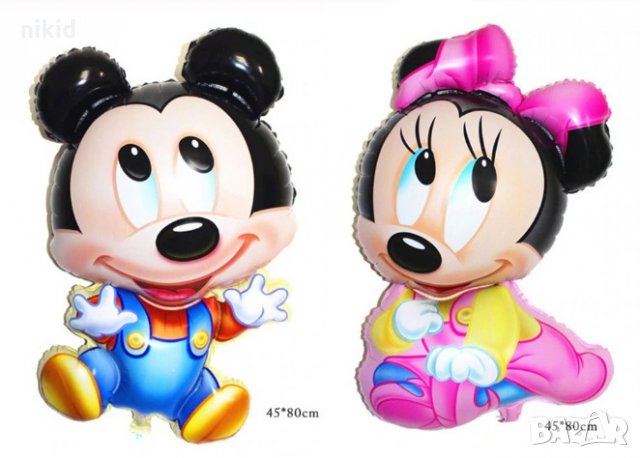 Мики Маус Мини Маус бебе бебета цял ръст голям фолио фолиев балон хелий и въздух парти рожден ден