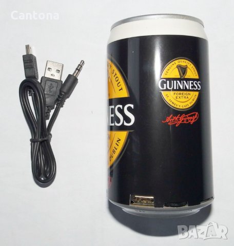 Тонколона и МР3 плейър в кутийка от бира GUINESS, снимка 2 - Слушалки и портативни колонки - 34562218