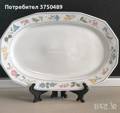 Плато и захарница с нежен флорален декор, снимка 4 - Аксесоари за кухня - 52211879