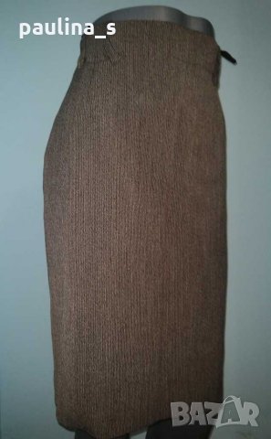 Еластична пола с хастар с висока талия , снимка 3 - Поли - 31157231