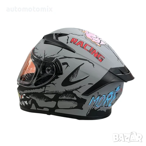 КАСКА ЗА МОТОР С ОЧИЛА, Размери S, M, L, XL - Matt Grey 2 - 721355