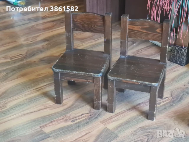 Детски дървени столчета, снимка 1