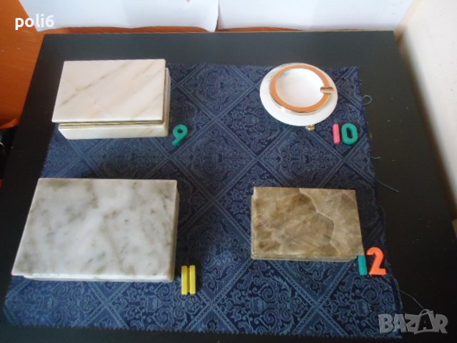 мраморна кутия за бижута, мраморен пепелник, снимка 5 - Други - 23291354