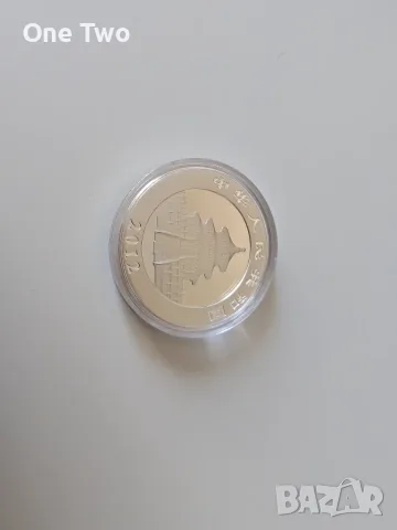 Сребърна монета, 1 oz Китайска панда 2012, 99.9% сребро