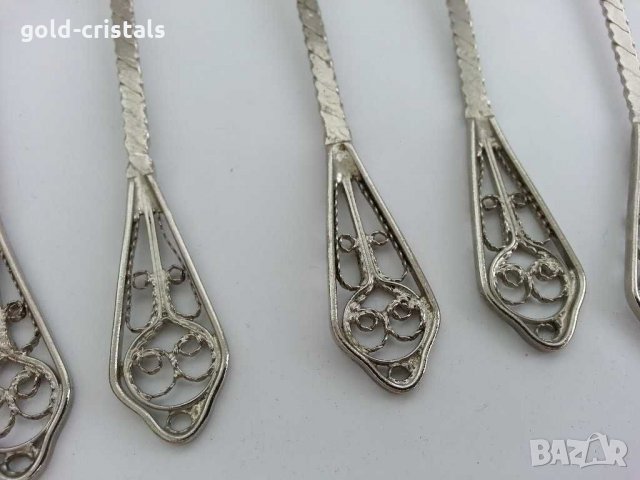  Стари руски лъжички филигран, снимка 5 - Антикварни и старинни предмети - 29571004