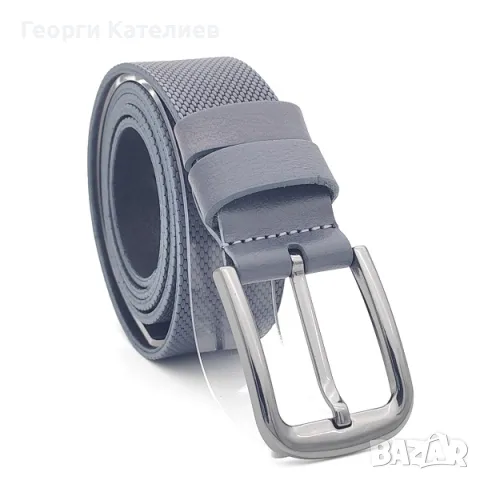 Колан и портмоне за мъж в сиво-Подаръчен комплект Код на продукта:M-0035, снимка 2 - Подаръци за мъже - 48126324