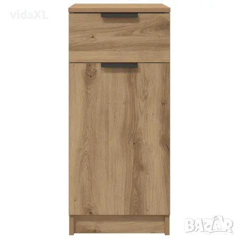 vidaXL Шкаф за бюро, дъб артизан, 33x50x75 см, инженерна дървесина, снимка 4 - Шкафове - 56148328