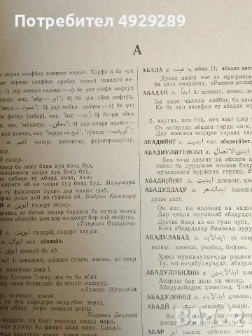 Фарханги забони точики, فرهنگ زبان تاجیکی, снимка 18 - Чуждоезиково обучение, речници - 55876298