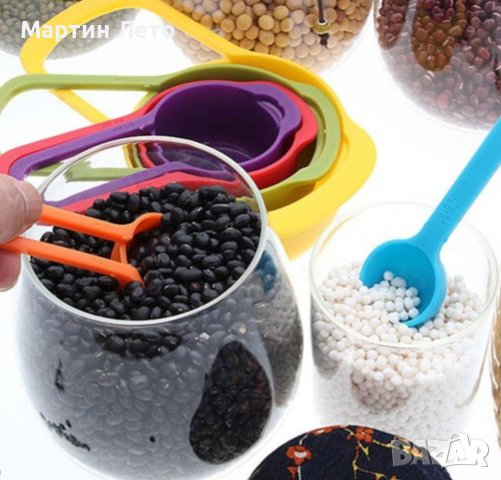 Мерителни лъжици. 6 бр. Цветни., снимка 7 - Аксесоари за кухня - 39472708