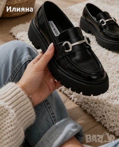 Черни мокасини Steve Madden – масивна подметка 
