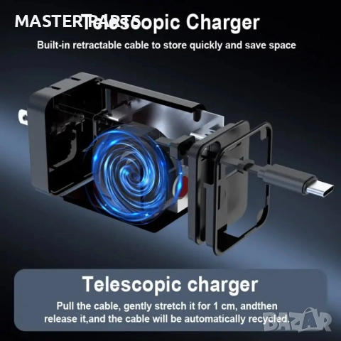 65W GaN PD 3.0 Ултра Бързо Зарядно за Смартфони MacBook Pro и Лаптопи, снимка 11 - Оригинални зарядни - 52589757