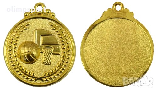 Медал 5 см баскетбол с трикольорна лента., снимка 2 - Баскетбол - 31559703