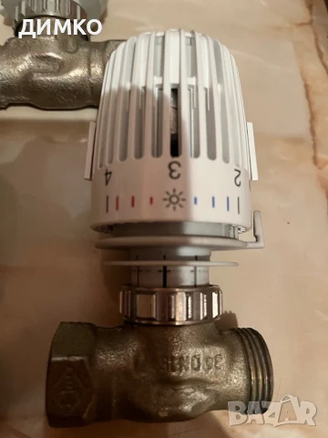 Термоглава Heimeier +прав вентил(Комплект), снимка 3 - Други стоки за дома - 50813404