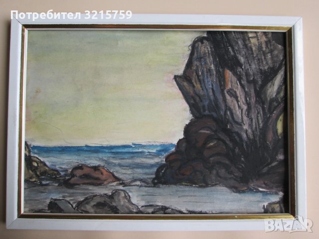 Стара картина-акварел, 31х23см., снимка 1