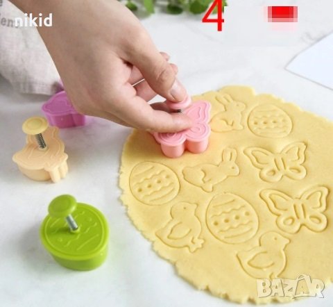 4 форми великденски яйце заек пиле пеперуда бутало резец  украса сладки торта бисквитки фондан , снимка 3 - Форми - 14492674