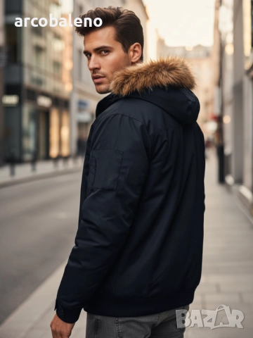 Мъжко зимно яке с качулка, 2цвята , снимка 9 - Якета - 52777960