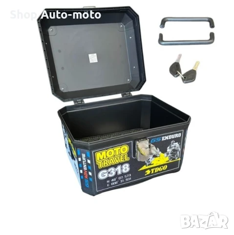 Куфар за мотор Automat, Цветен, 45L, Водоустойчив, снимка 5 - Аксесоари и консумативи - 50800591