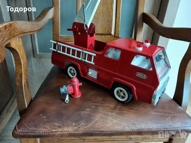 Ретро ламаринена играчка количка  пожарна Tonka , снимка 8 - Колекции - 55851059