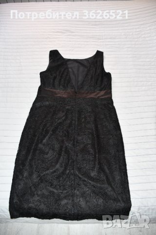 Черна официална рокля Dika, имитираща дантела, размер 44., снимка 4 - Рокли - 39481558