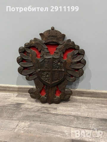 Декоративно пано, дърворезба на герб
