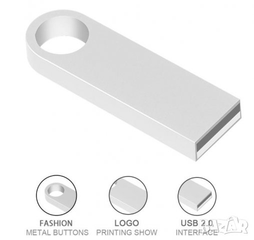 64GB U-Disk Flash USB Drive Удароустойчива Водоустойчива Метална Флашка Ключодържател 58~60GB , снимка 2 - USB Flash памети - 37257041