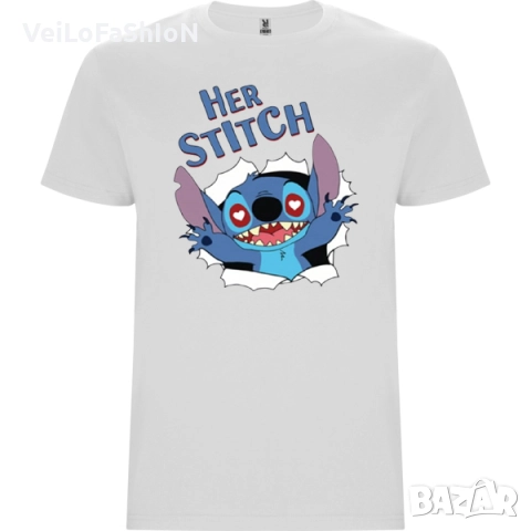 Нова детска тениска със Стич - Her Stitch, три цвята, снимка 3 - Детски тениски и потници - 48859389