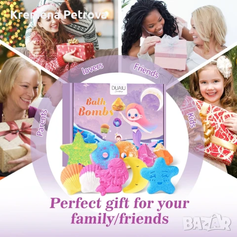 Нов комплект DUAIU бомбички за вана, комплект от 10 броя