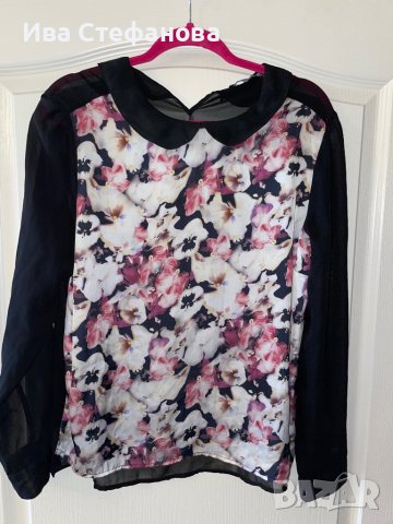 Страхотна блуза топ с 3D теменушки , снимка 4 - Блузи с дълъг ръкав и пуловери - 37835208
