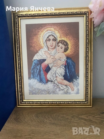 Гоблен ,,Хубавата Мадона”, снимка 2 - Гоблени - 51949696