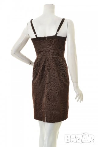 Кафява рокля подходяща за повод, снимка 3 - Рокли - 30529855