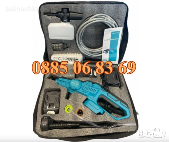 Акумулаторна водоструйка с дисплей, дюза 6 в 1 и две батерии 36V 8Ah, снимка 5 - Аксесоари и консумативи - 51226902