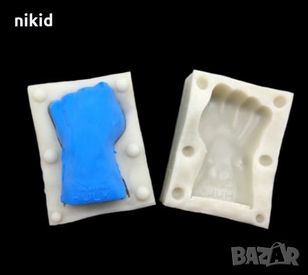 3d юмрук 2 части силиконов молд форма калъп фондан гипс декор тоера, снимка 2 - Форми - 30343377