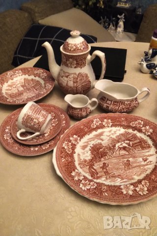 Антикварен английски порцеланов сервиз 26 части 