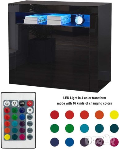 Елегантно и функционално шкафче с RGB LED осветление CXWL-ST-0051BL, снимка 4 - Шкафове - 42874611