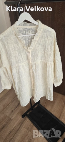 Дамска рокля екрю