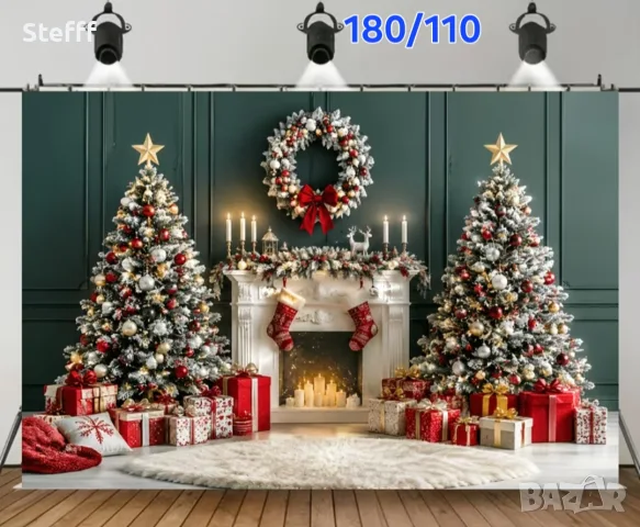 Коледен фон 110/180 см.