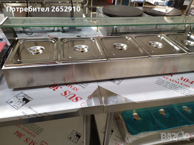 Топла витрина Бен Мари с 5 вани на водна баня. Чисто нова. Цена 489лв/250,02€, снимка 14 - Обзавеждане на кухня - 37001749