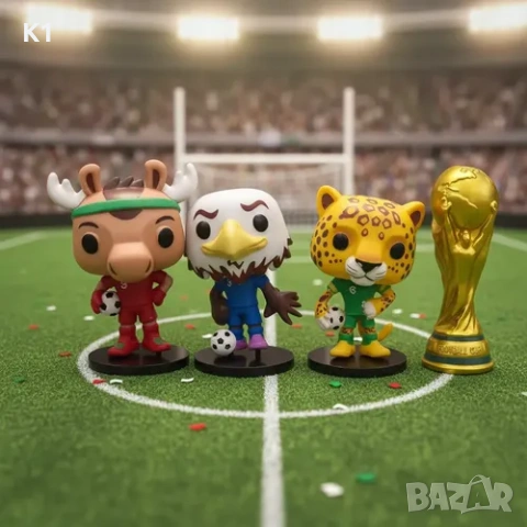 Funko POP фигурки Fifa World Cup 2026/Zayu The Jaguar/Maple The Moose/Clutch The Bald Eagle, снимка 3 - Фигурки - 54005144