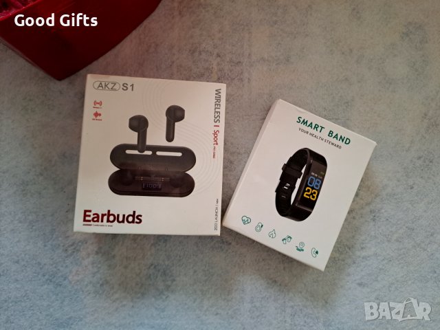 Подарък за Мъж - Смарт гривна + HD Безжични слушалки AKZ S1, снимка 3 - Подаръци за мъже - 39268192
