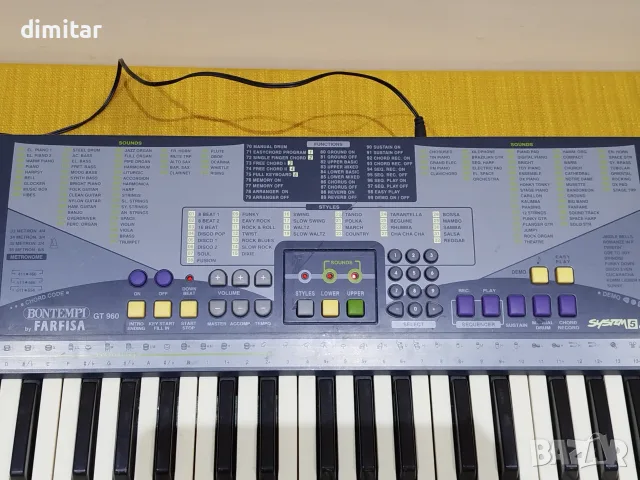 Синтезатор  BONTEMPI FARFISA GT -960 , снимка 8 - Синтезатори - 55986173