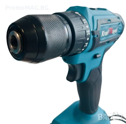 Акумулаторен ударен винтоверт KraftRoyal 36V с две батерии и зарядно, снимка 5 - Винтоверти - 53350211