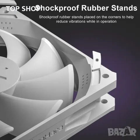 UpHere геймърски 120 мм ARGB охлаждащи вентилатори за компютър, пакет от 6 (NT1206-6), снимка 6 - Захранвания и кутии - 49937579