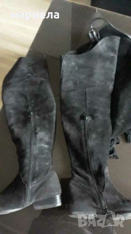 Черни чизми и раничка от естевен велур , снимка 7 - Дамски ботуши - 30775769