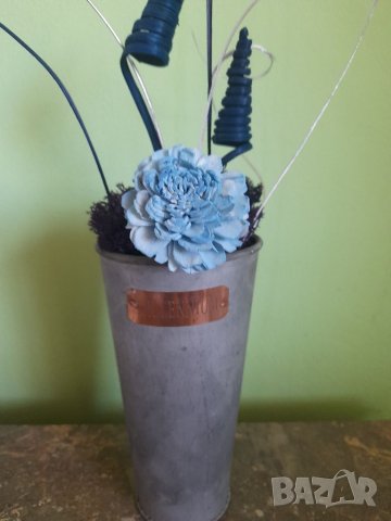 Декорирана метална винтиндж ваза , снимка 9 - Декорация за дома - 39724238