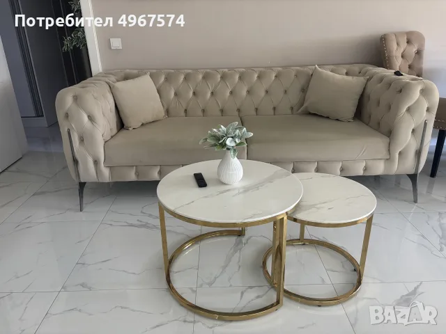 Диван с холни масички, снимка 9 - Дивани и мека мебел - 56337822