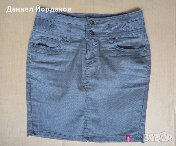 Къса черна дънкова пола Sia Mia, XS, снимка 3 - Поли - 55835715