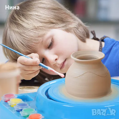 Грънчарско колело с адаптер , снимка 5 - Пластелини, моделини и пясъци - 50172348